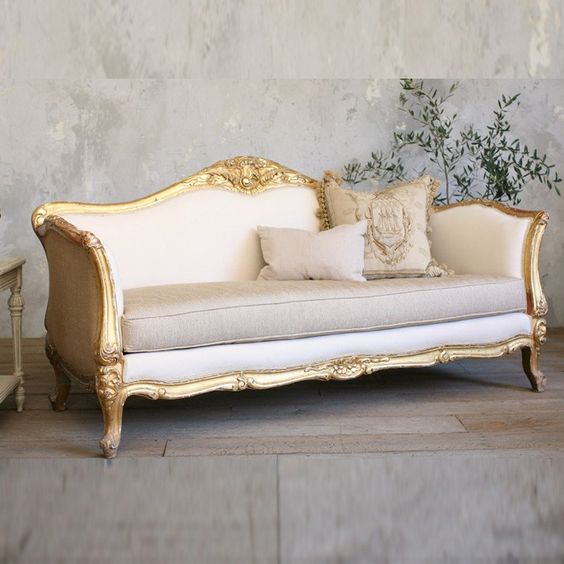 French Cabriole Style Sofa